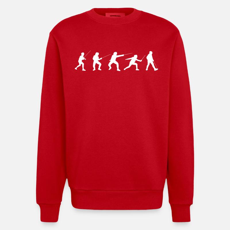 Techniques d’escrime - Sweat bio épais oversize fabriqué en UE - rouge