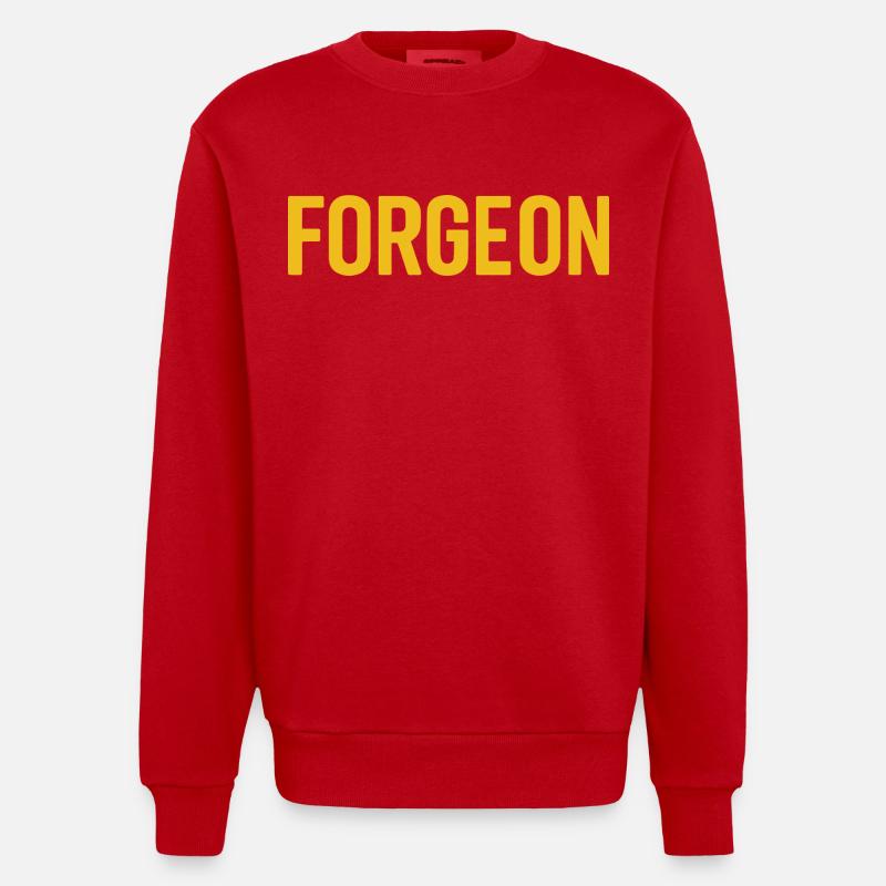 ForgeOn – Bleiben Sie unerbittlich - Heavyweight Oversized Organic Crew Neck Made in EU - Rot