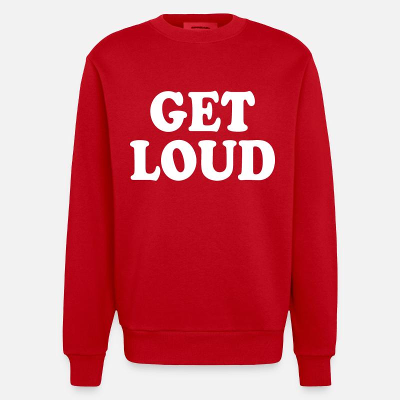 Get loud - Sweat bio épais oversize fabriqué en UE - rouge