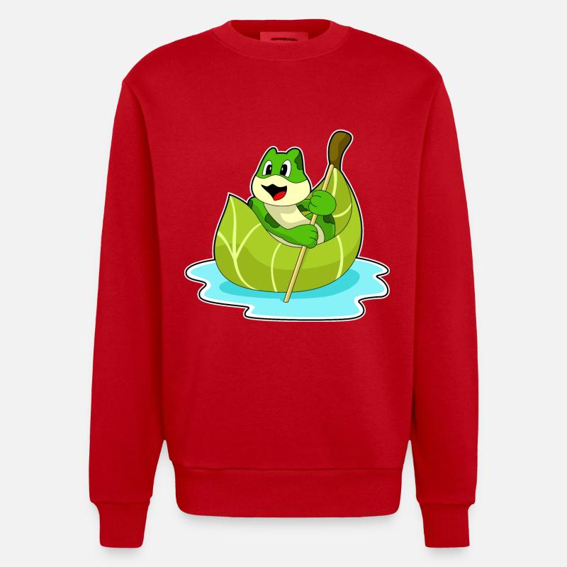 Frosch Boot - Heavyweight Oversized Organic Crew Neck Made in EU - Rot
