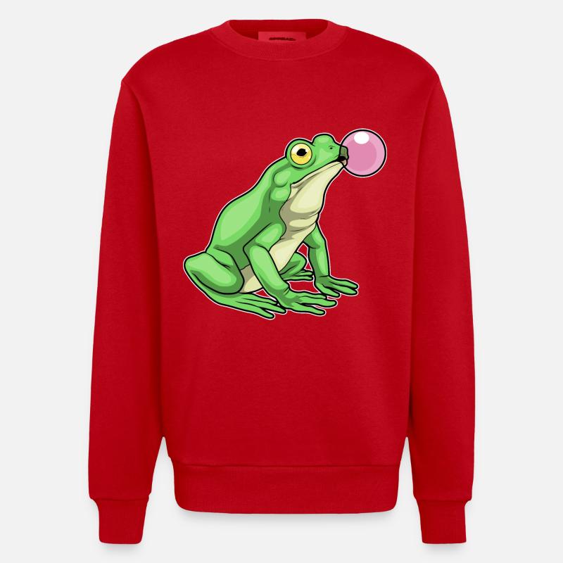 Gomme à mâcher Frog - Sweat bio épais oversize fabriqué en UE - rouge