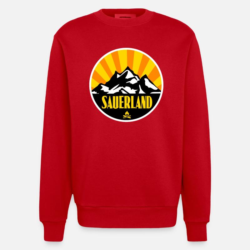 Sauerland - Heavyweight Oversized Organic Crew Neck Made in EU - Rot