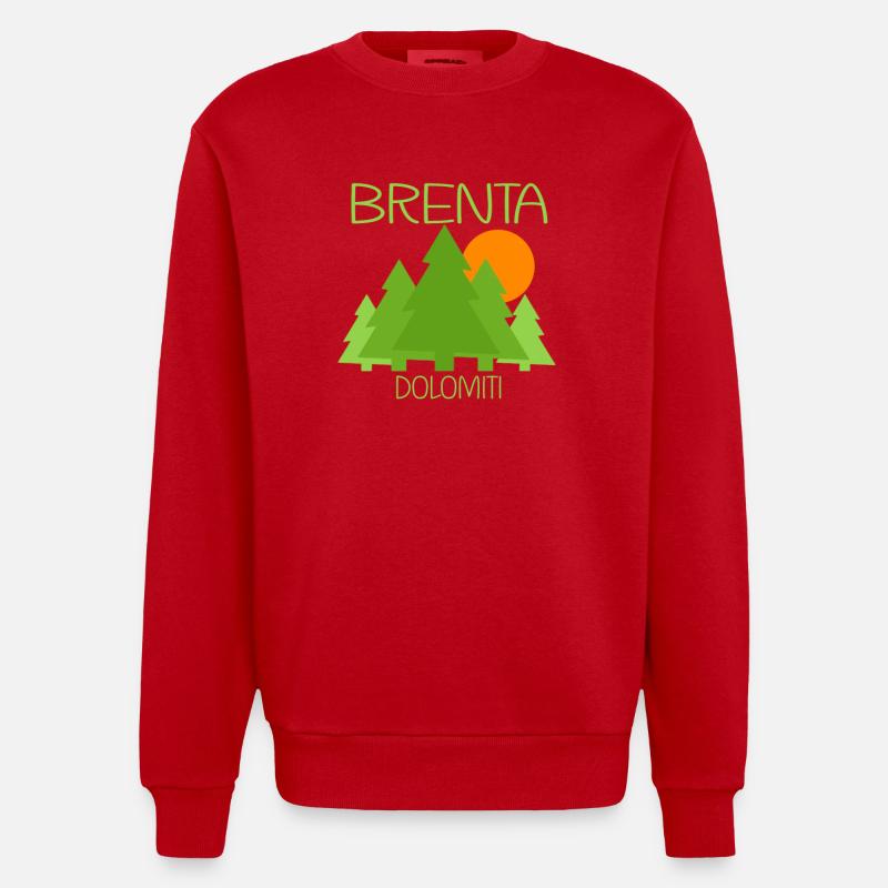 Brenta - Sweat bio épais oversize fabriqué en UE - rouge