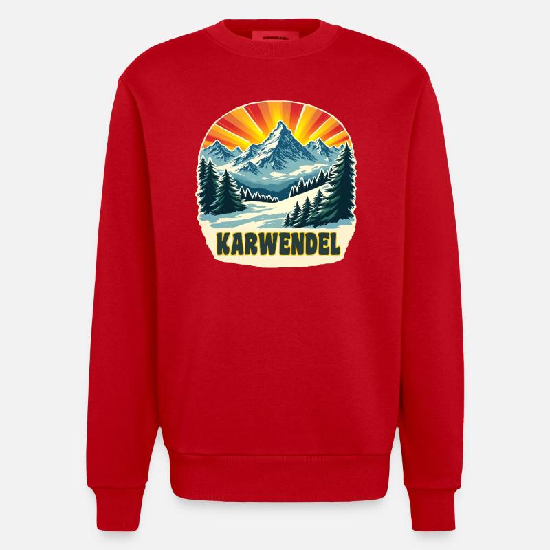 Karwendel - Sweat bio épais oversize fabriqué en UE - rouge