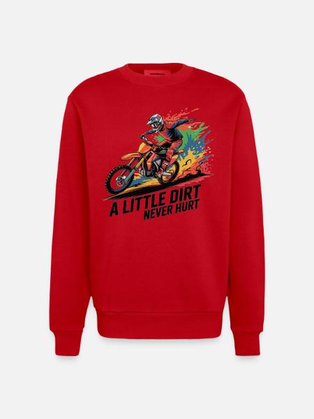 Motocross: Dirty passion - Heavyweight Oversized Organic Crew Neck Made in EU - red