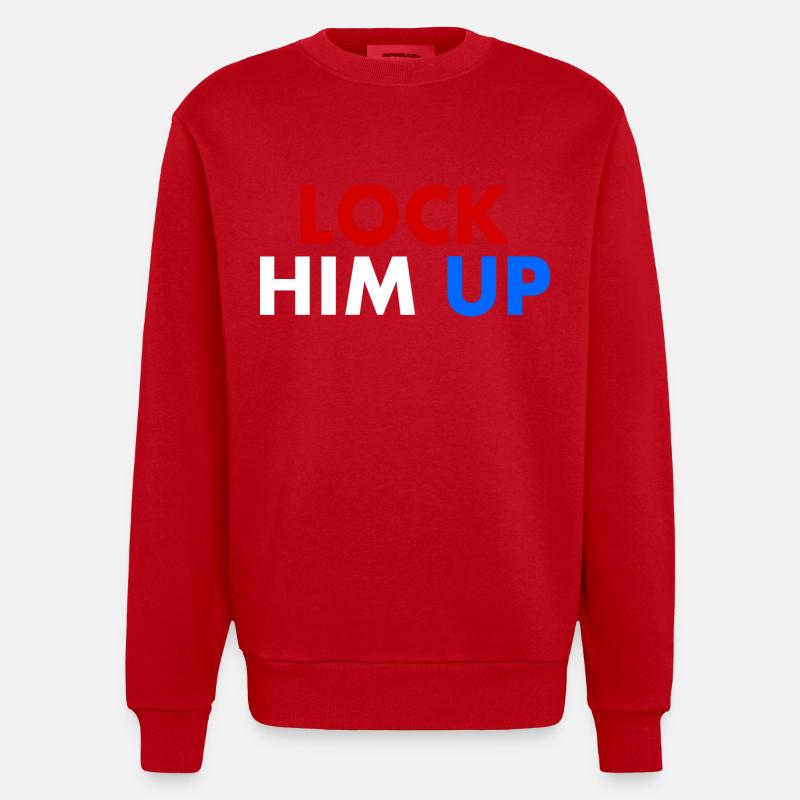 Lock him up - Sweat bio épais oversize fabriqué en UE - rouge
