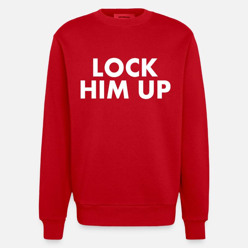Lock him up - Sweat bio épais oversize fabriqué en UE - rouge