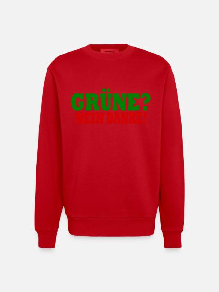 grüne nein danke - Heavyweight Oversized Organic Crew Neck Made in EU - Rot