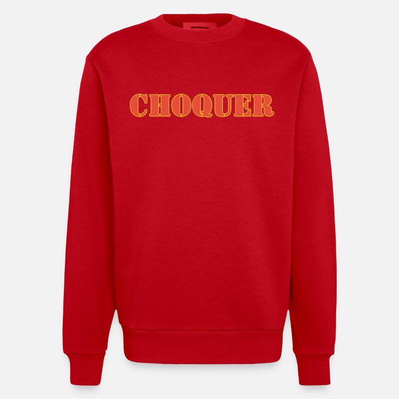 CHOQUER - Sweat bio épais oversize fabriqué en UE - rouge