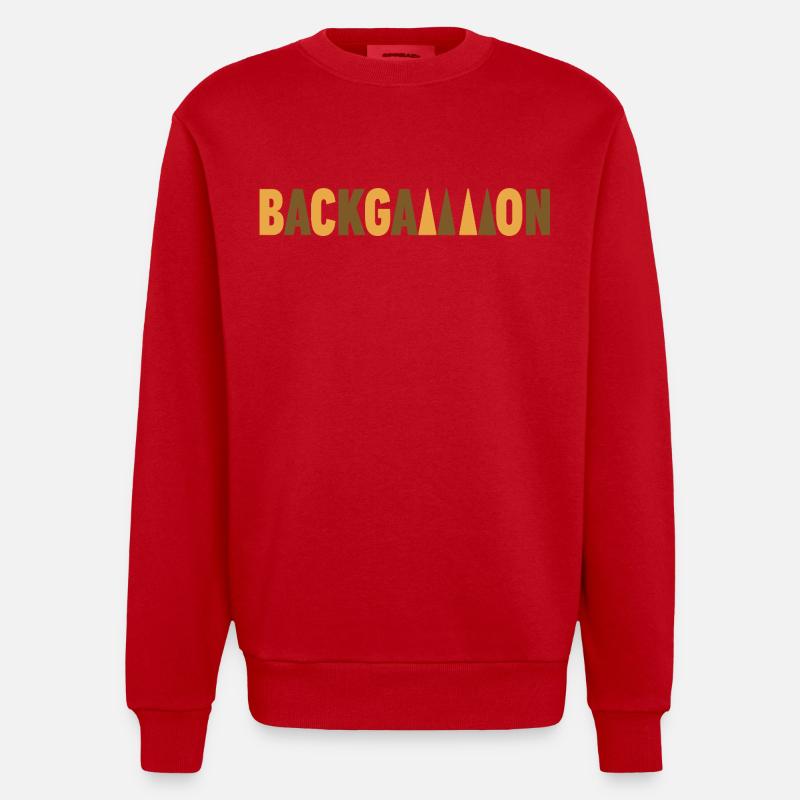 backgammon - Sweat bio épais oversize fabriqué en UE - rouge