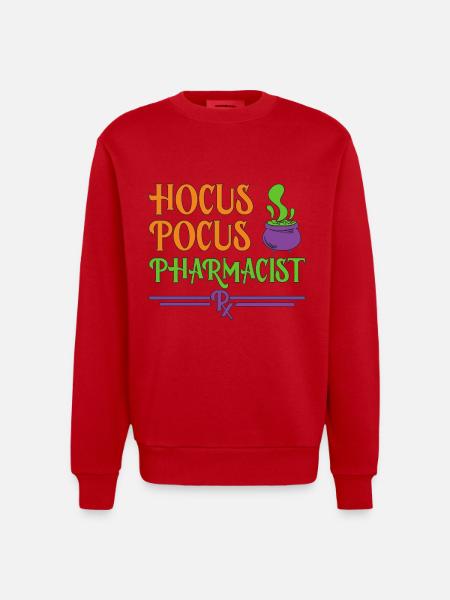 Pharmacist Halloween - Heavyweight Oversized Organic Crew Neck Made in EU - red