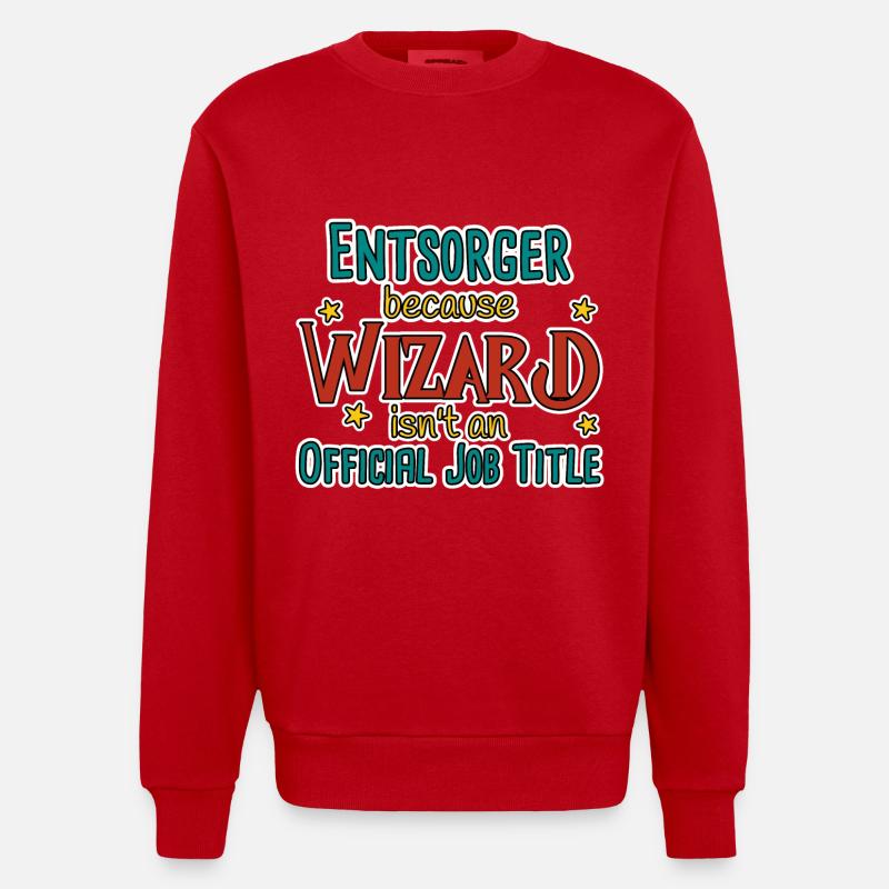 Entsorger Wizard - Heavyweight Oversized Organic Crew Neck Made in EU - Rot