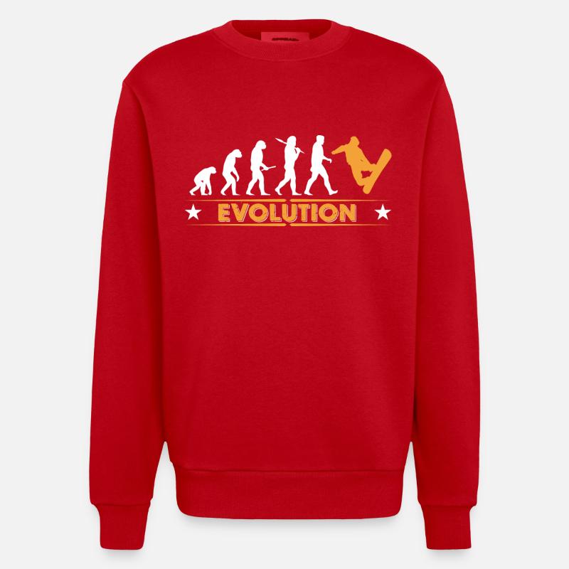 Snowboard Evolution - orange/weiss - Sweat bio épais oversize fabriqué en UE - rouge
