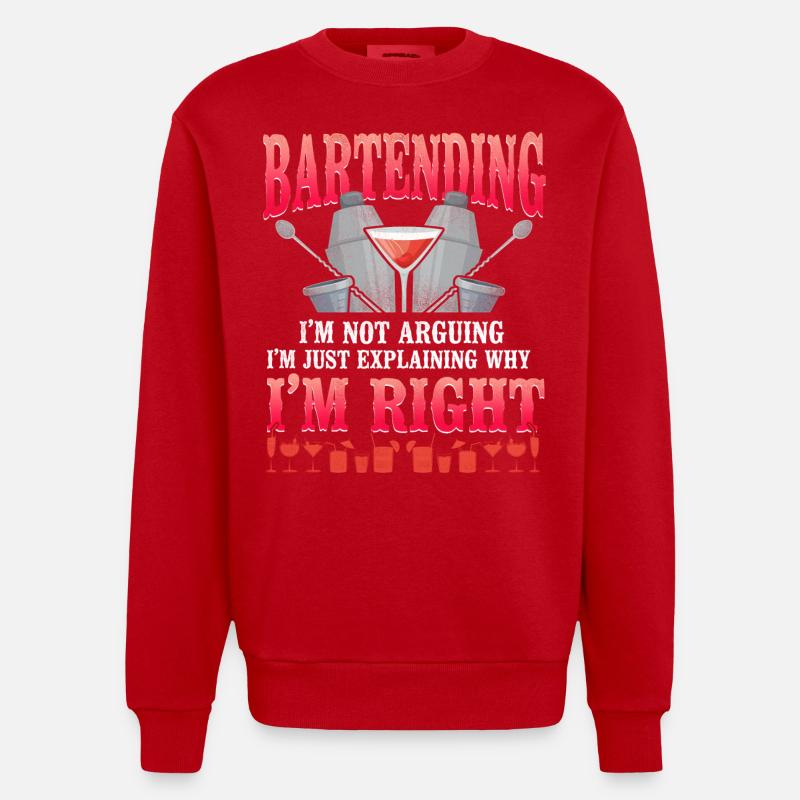 Bartender Mixologist Bartender I'm - Heavyweight Oversized Organic Crew Neck Made in EU - Rot
