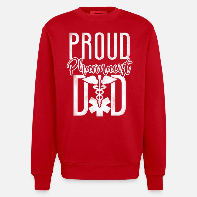 Pharmacy Tech Technician - Heavyweight Oversized Organic Crew Neck Made in EU - Rot