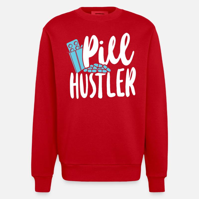 Pharmacy Tech Technician - Heavyweight Oversized Organic Crew Neck Made in EU - Rot