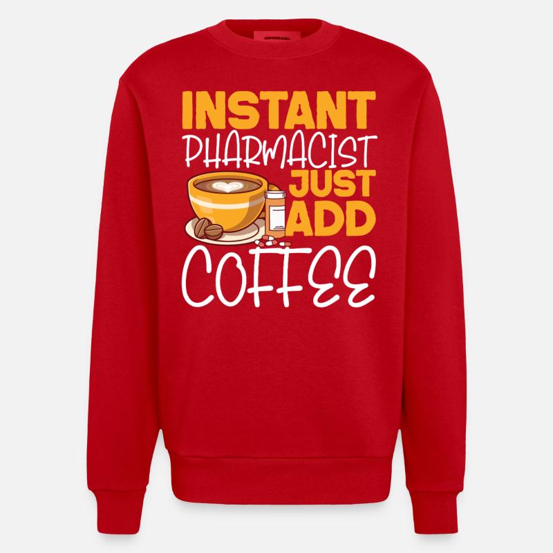 Pharmacy Tech Technician - Heavyweight Oversized Organic Crew Neck Made in EU - Rot