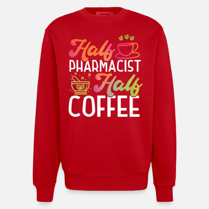 Pharmacy Tech Technician - Heavyweight Oversized Organic Crew Neck Made in EU - Rot