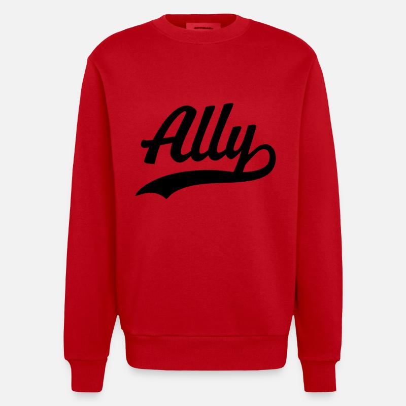 Ally - Heavyweight Oversized Organic Crew Neck Made in EU - red