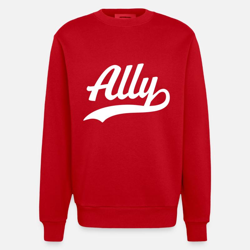 Allié - Sweat bio épais oversize fabriqué en UE - rouge