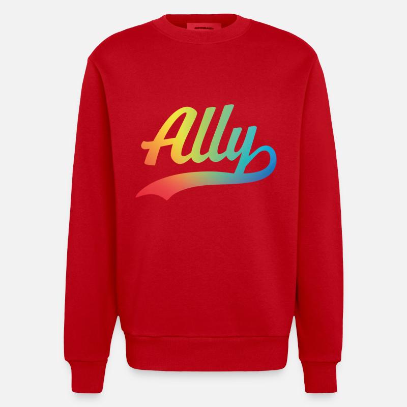 Allié - Sweat bio épais oversize fabriqué en UE - rouge