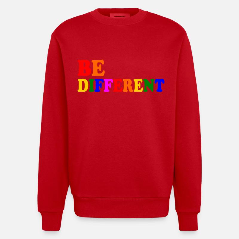 Be different - Sweat bio épais oversize fabriqué en UE - rouge