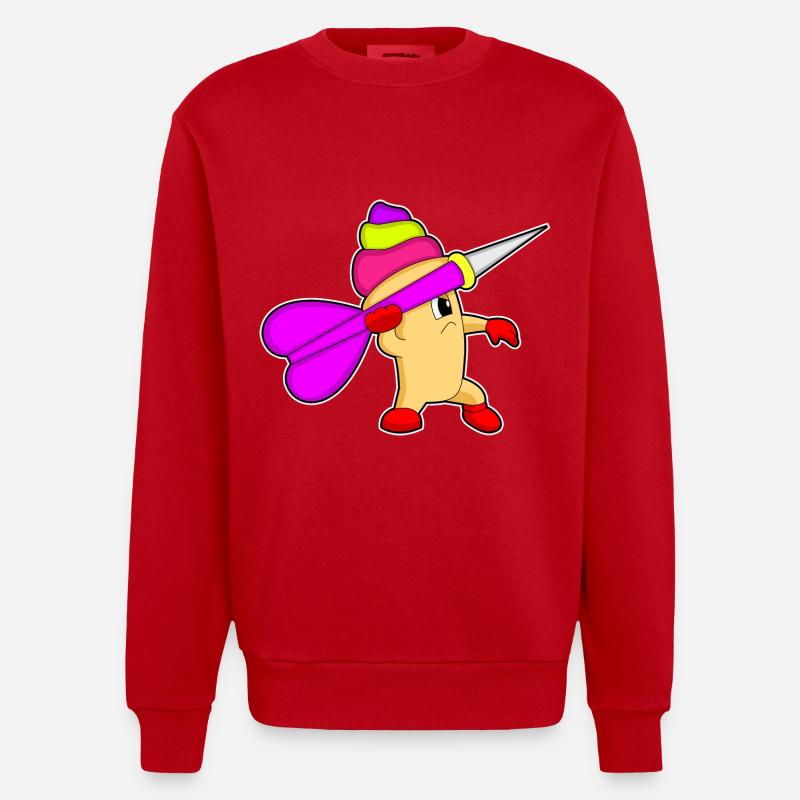 Pince à cupcakes Dartpfeil - Sweat bio épais oversize fabriqué en UE - rouge