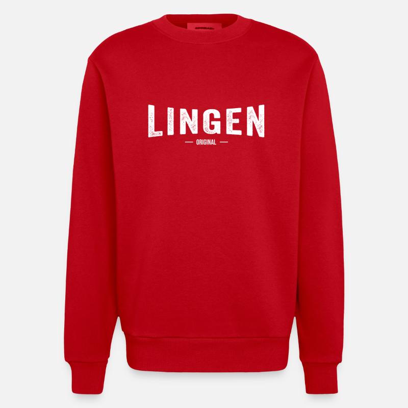 Lingen Original - Heavyweight Oversized Organic Crew Neck Made in EU - Rot