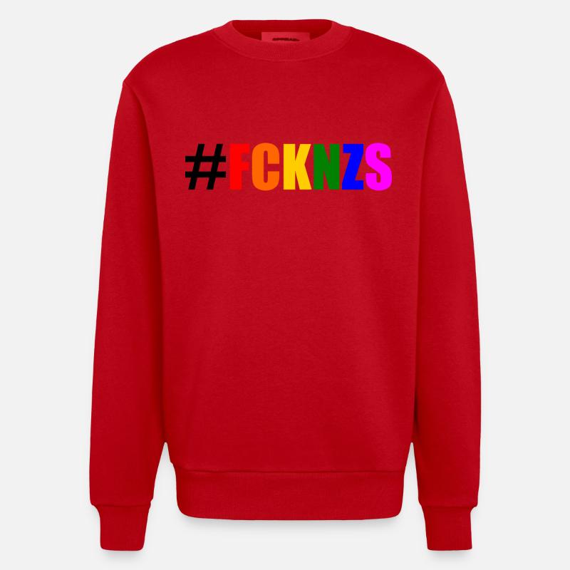 Fck nzs - Heavyweight Oversized Organic Crew Neck Made in EU - Rot