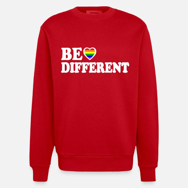 Be different - Sweat bio épais oversize fabriqué en UE - rouge