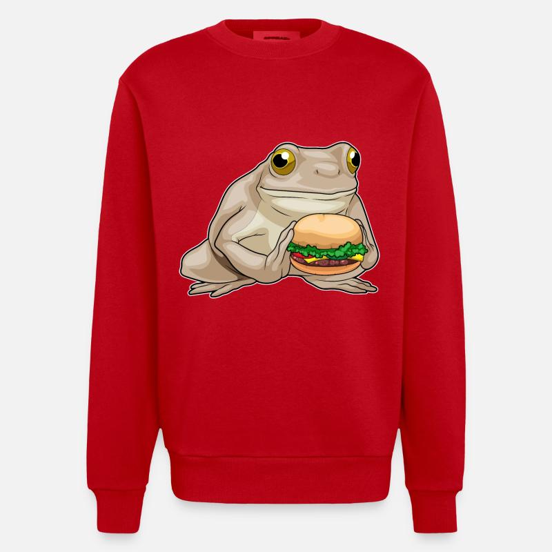Burger de grenouille - Sweat bio épais oversize fabriqué en UE - rouge