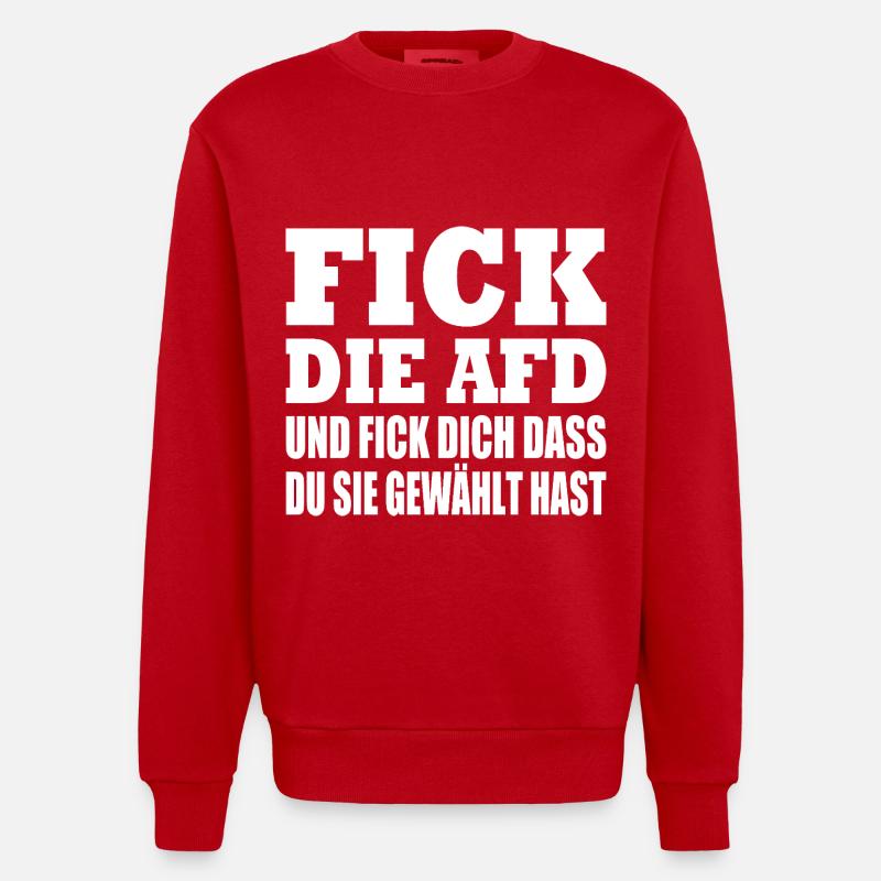 Afd - Heavyweight Oversized Organic Crew Neck Made in EU - Rot