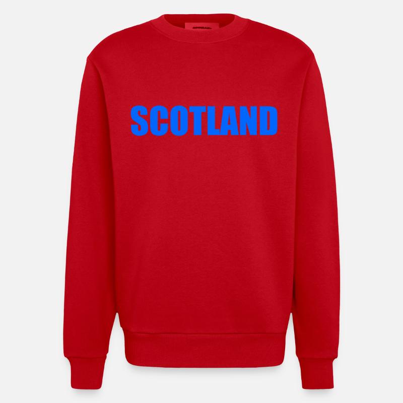 drapeau ecosse - Sweat bio épais oversize fabriqué en UE - rouge