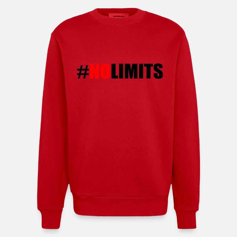 No limits - Sweat bio épais oversize fabriqué en UE - rouge