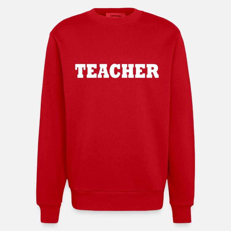 Teacher - Sweat bio épais oversize fabriqué en UE - rouge