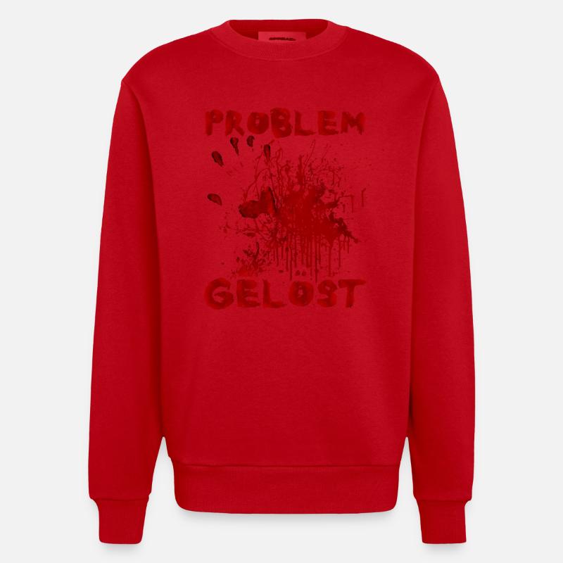 Problem solved - Funny Halloween saying - Heavyweight Oversized Organic Crew Neck Made in EU - red