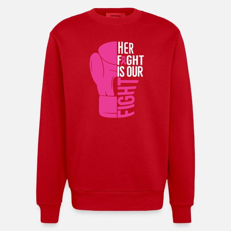 Ihr Kampf ist unser Kampf - Heavyweight Oversized Organic Crew Neck Made in EU - Rot