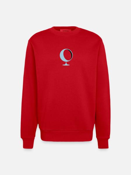 retro lounge chair eames panton - Heavyweight Oversized Organic Crew Neck Made in EU - red