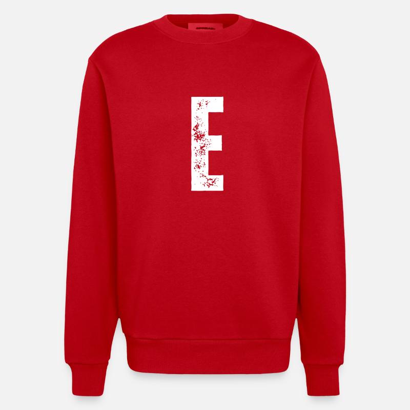 E - Sweat bio épais oversize fabriqué en UE - rouge