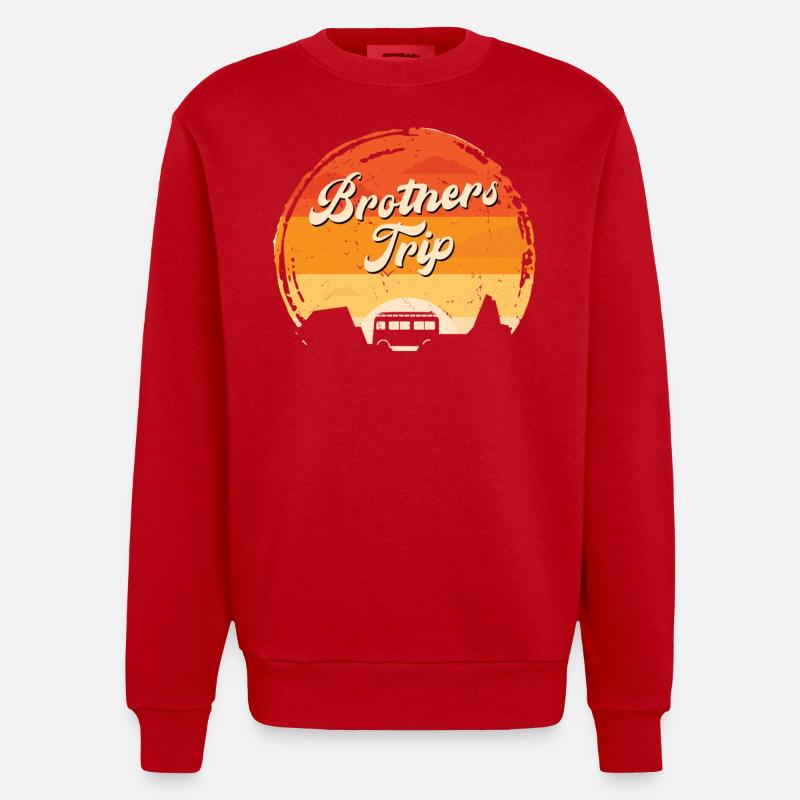 Parcours des frères et sœurs - Sweat bio épais oversize fabriqué en UE - rouge