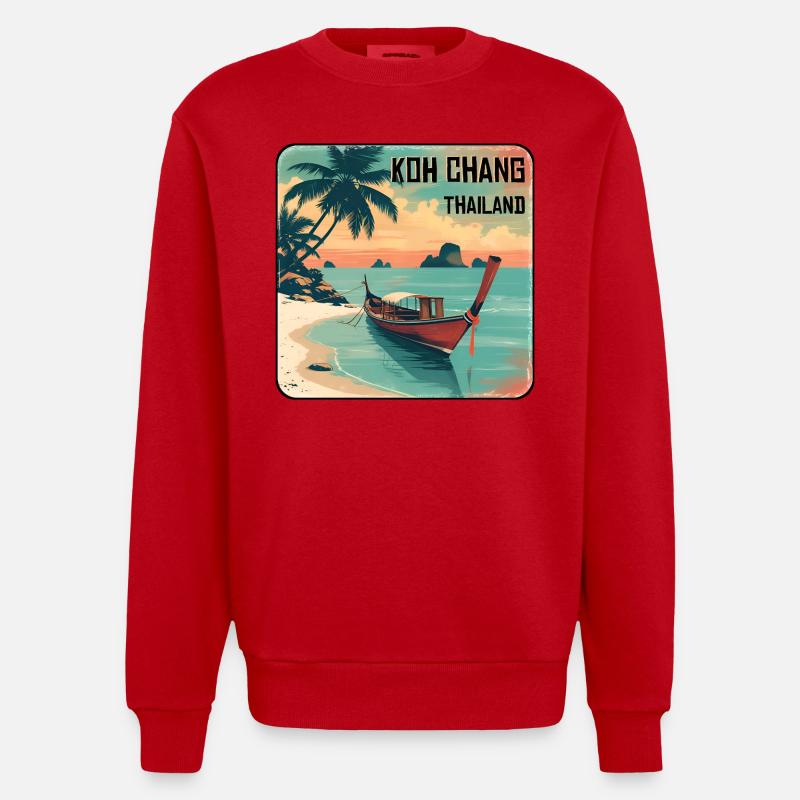 Koh Chang - Sweat bio épais oversize fabriqué en UE - rouge