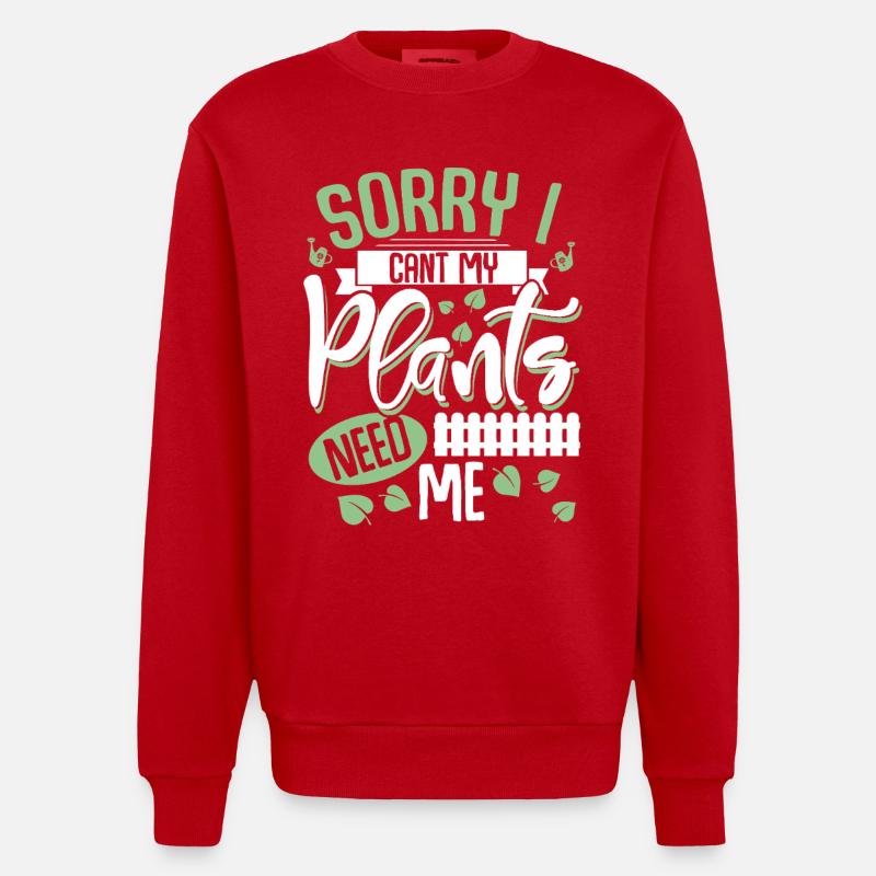 Garten Schrebergarten - Heavyweight Oversized Organic Crew Neck Made in EU - Rot