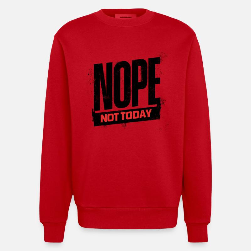Typographie pas audacieuse aujourd’hui - Sweat bio épais oversize fabriqué en UE - rouge