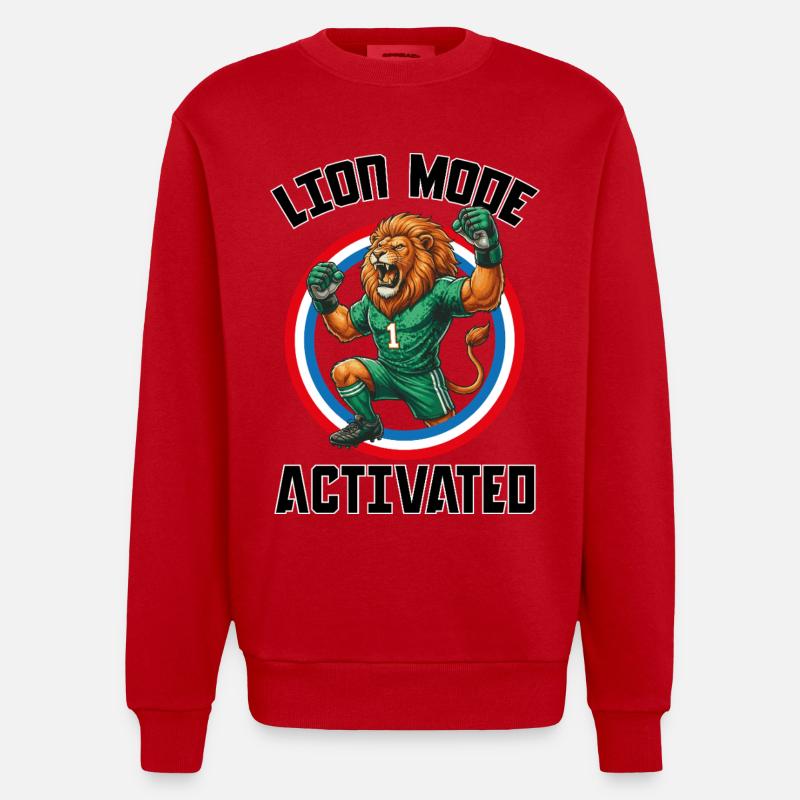 LionModeA - Sweat bio épais oversize fabriqué en UE - rouge