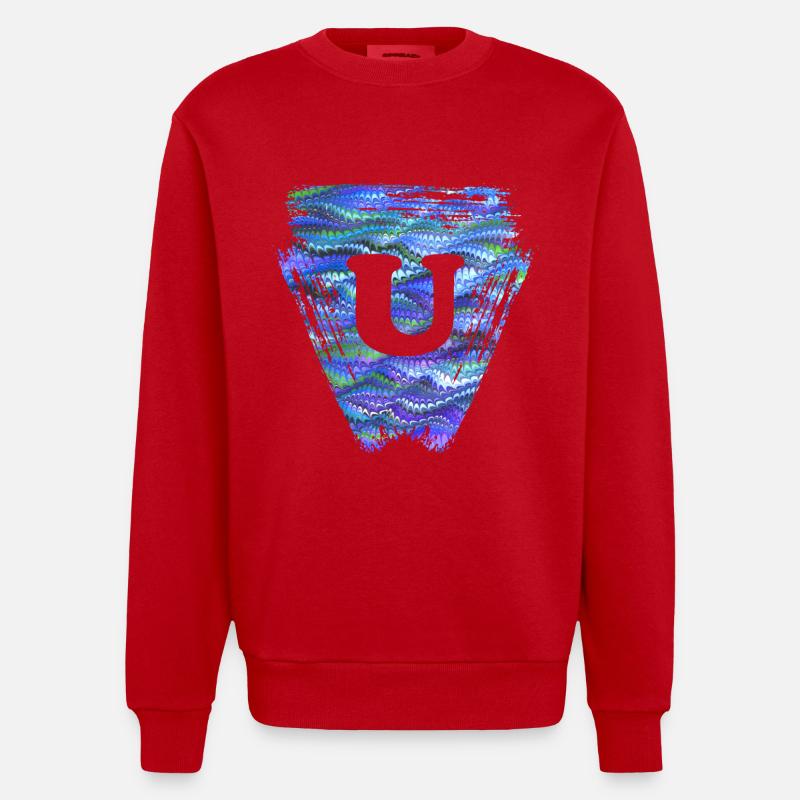 Triangle E 103 U - Sweat bio épais oversize fabriqué en UE - rouge