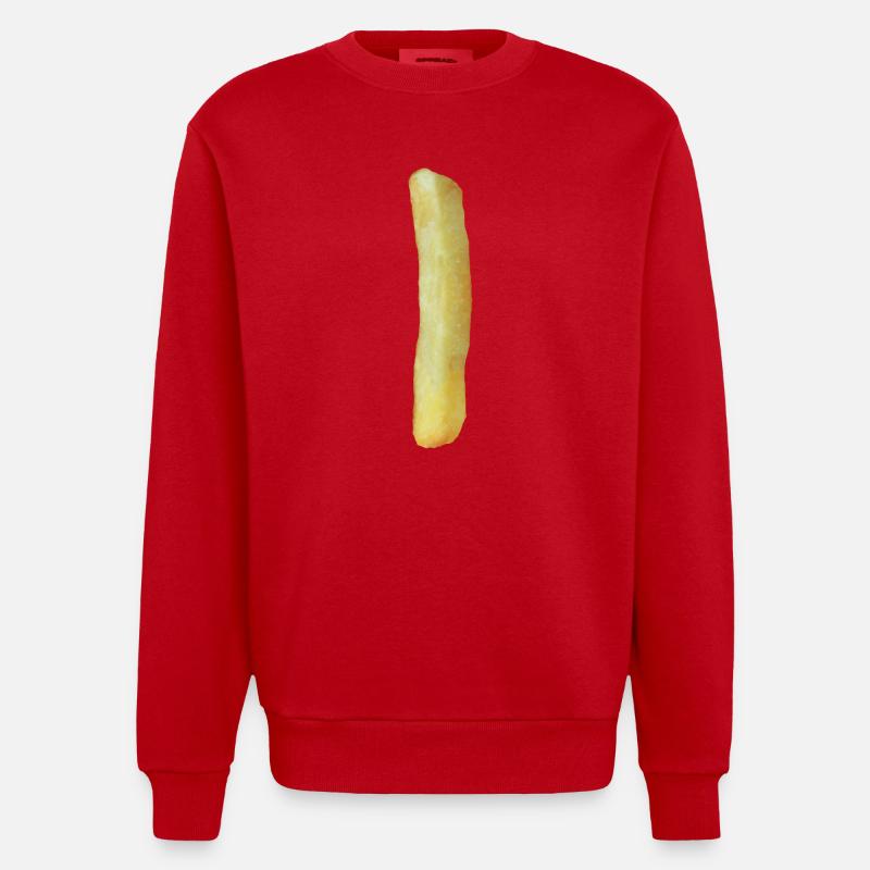 Frites un - Sweat bio épais oversize fabriqué en UE - rouge