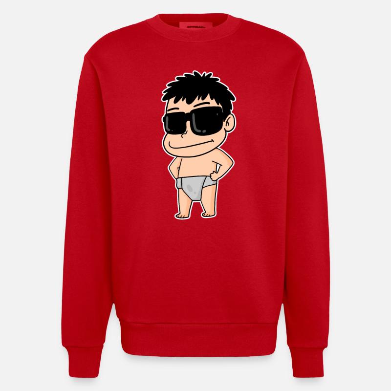 Bébé cool - Sweat bio épais oversize fabriqué en UE - rouge