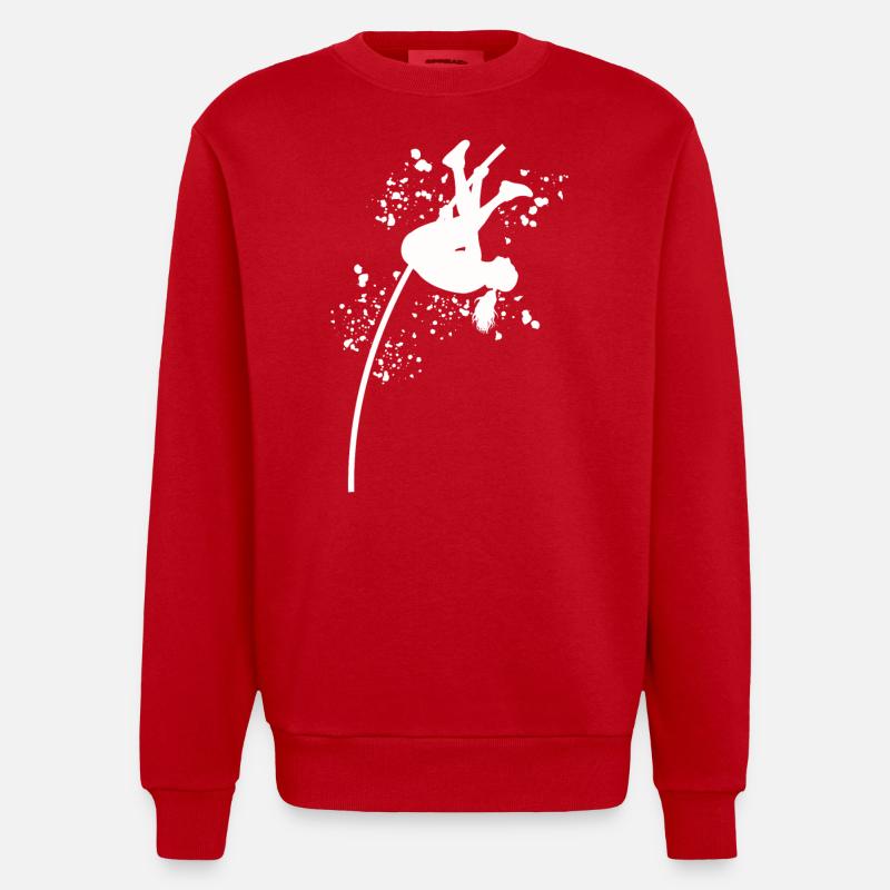 Perchiste Enfant Saut à la perche - Sweat bio épais oversize fabriqué en UE - rouge