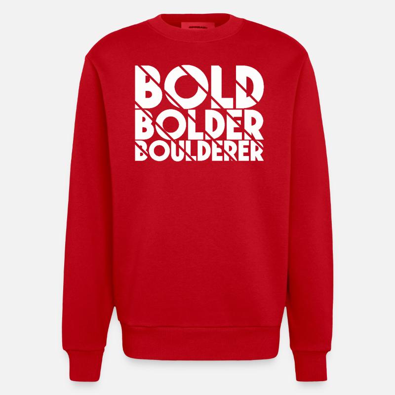 Bloc Bold Bolder Boulderer - Sweat bio épais oversize fabriqué en UE - rouge