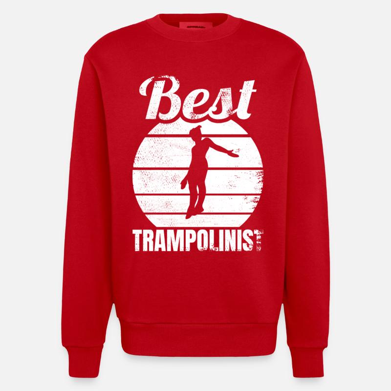 Drôle de pull trampoline - Sweat bio épais oversize fabriqué en UE - rouge